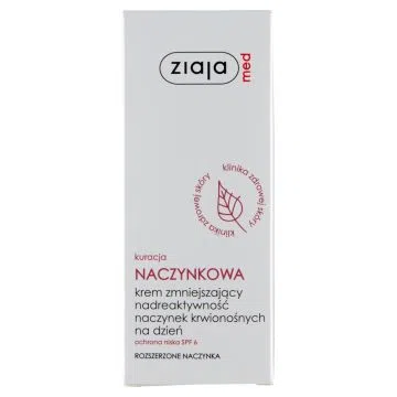 Ziaja Med Kuracja Naczynkowa, krem zmniejszający nadreaktywność naczynek, na dzień, 50 ml