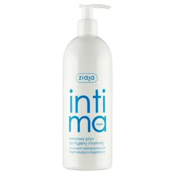 Ziaja Intima, kremowy płyn do higieny intymnej regenerująco-łagodzący, 500 ml