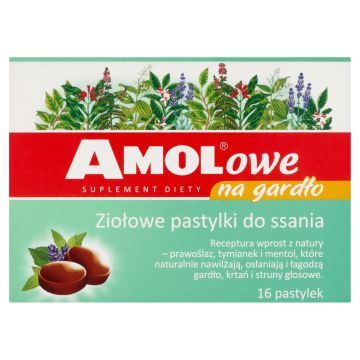 Amolowe na gardło, pastyl.do ssania, 16szt