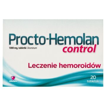 Procto-Hemolan control, 1000 mg, tabletki, 20 szt.