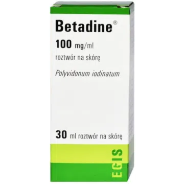 Betadine, 100 mg/ml, roztwór na skórę, 30 ml (import równoległy, Delfarma)