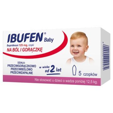 Ibufen Baby, 125 mg, czopki, 5 szt.