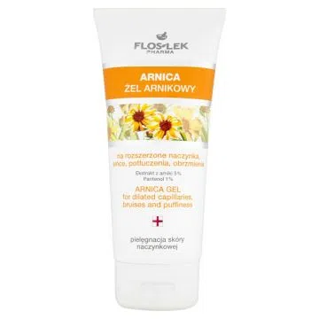 Flos-Lek Pharma Arnica, żel arnikowy na rozszerzone naczynka, sińce, potłuczenia, obrzmienia, 200 ml
