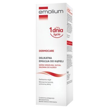 Emolium Dermocare, Delikatna emulsja do kąpieli, 200 ml