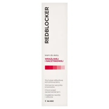 RedBlocker, krem do skóry wrażliwej i naczynkowej, na noc, 50 ml