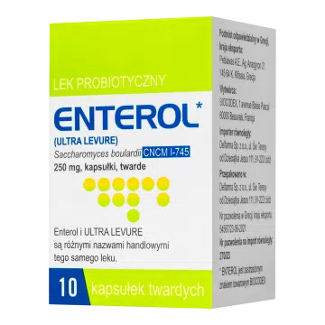 Enterol, 250 mg, kaps.twarde,(i.rów),Delf,Grecja, 10 szt