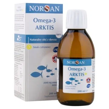 Norsan, Omega-3 Arktis z naturalnym olejem z dorsza arktycznego, 200 ml