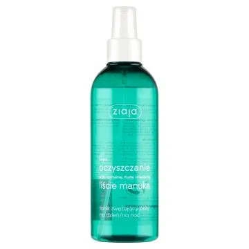 Ziaja Liście Manuka-Oczyszczanie, tonik zwężający pory na dzień/na noc, 200 ml