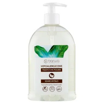 Barwa, hipoalergiczne tradycyjne polskie szare mydło w płynie, 500 ml