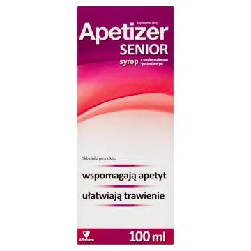 Apetizer Senior, syrop, smak malinowo-porzeczkowy, 100 ml