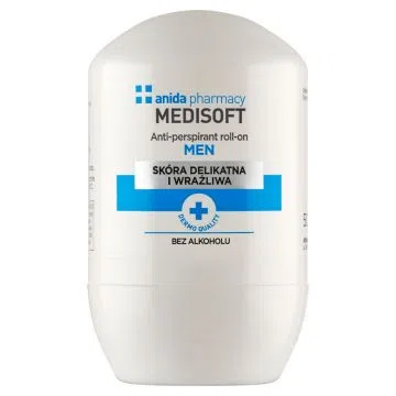 Anida Medi Soft Men, antyperspirant roll-on, do skóry delikatnej i wrażliwej, 50 ml