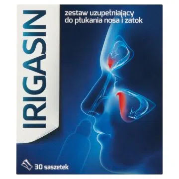 Irigasin, zestaw uzupełniający do płukania nosa i zatok, 30 saszetek
