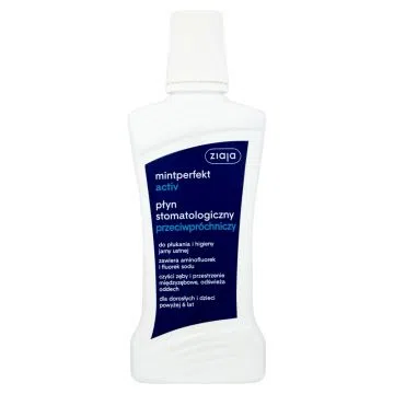 Ziaja Mintperfekt Activ, płyn stomatologiczny przeciwpróchniczy, 500 ml