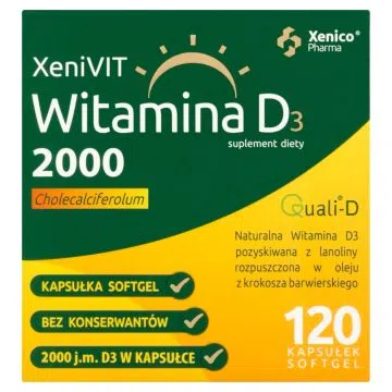 XeniVIT Witamina D 2000, kapsułki miękkie, 120 szt.