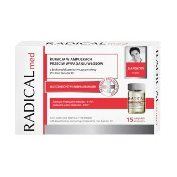 Radical Med, kuracja przeciw wypadaniu włosów dla mężczyzn, 5 ml, 15 ampułek