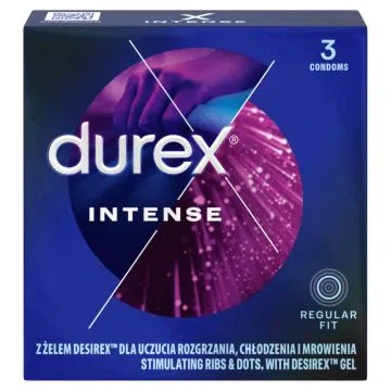 Durex Intense, prezerwatywy, 3 szt.
