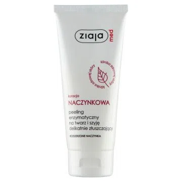Ziaja Med Naczynkowa, peeling enzymatyczny, na twarz i szyję, delikatnie złuszczający, 75 ml