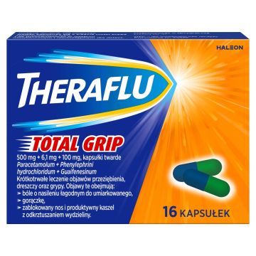 Theraflu Total Grip, kapsułki twarde, 16 szt.