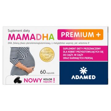 MamaDHA Premium+, kapsułki, 60 szt.