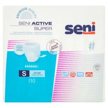 Seni Active Super, majtki chłonne, rozmiar S, 10 szt.