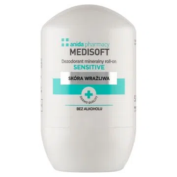 Anida Medisoft Sensitive, dezodorant mineralny, roll-on, 50 ml