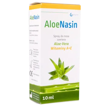 AloeNasin A+E, spray do nosa z aloesem i witaminami A+E, 10 ml