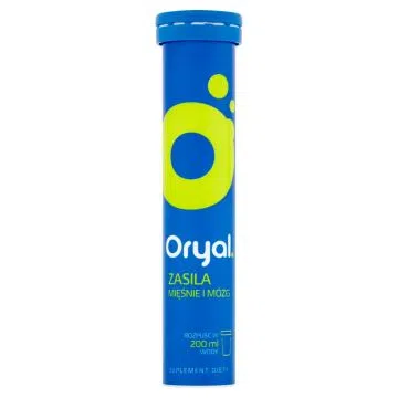 Oryal, tabletki musujące, smak limonkowo-cytrynowy, 20 szt.
