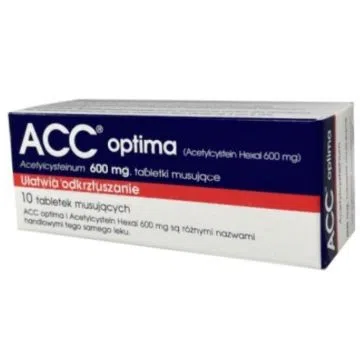 ACC  optima, 600 mg,tabl.mus.,(i.row),InPh,Niem, 10 szt