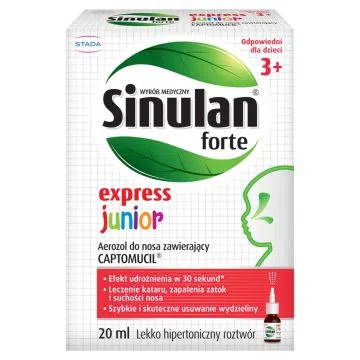 Sinulan Express Forte Junior, aerozol do nosa, 20 ml