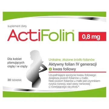 ActiFolin, 0,8 mg, tabletki powlekane, 30 szt.