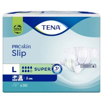 TENA Slip ProSkin Super, pieluchomajtki, rozmiar L, 30 szt.