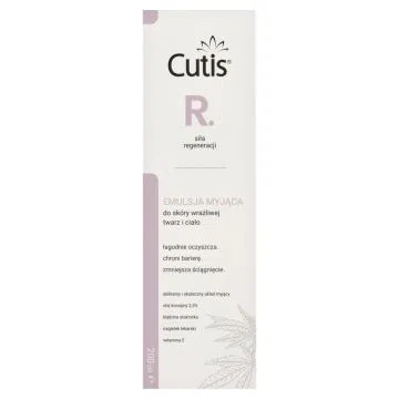 Cutis R-REGENERACJA, emulsja myjąca do skóry wrażliwej – twarz i ciało, 200 ml