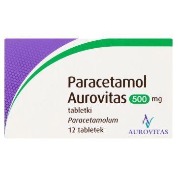 Paracetamol  Aurovitas, 500 mg, tabl., 12 szt