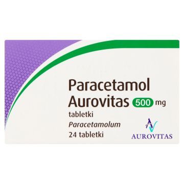 Paracetamol Aurovitas, 500 mg, tabletki, 24 szt.