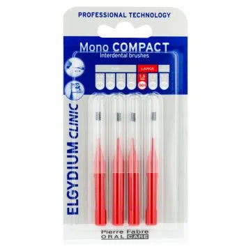Elgydium Clinic Mono Compact 4, szczoteczka międzyzębowa, 4 szt.