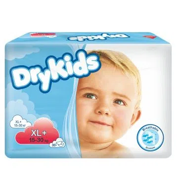 Dry Kids, pieluchomajtki, rozmiar XL+ (15 - 30 kg), 30 szt.