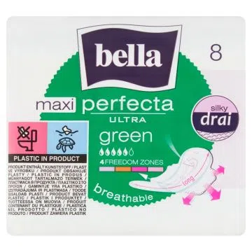 Bella, podp.,Perfecta,ultracienkie,Maxi Green, 8 szt