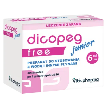 Dicopeg Junior Free, proszek dla dzieci od 6-miesiąca, saszetki, 30 szt.