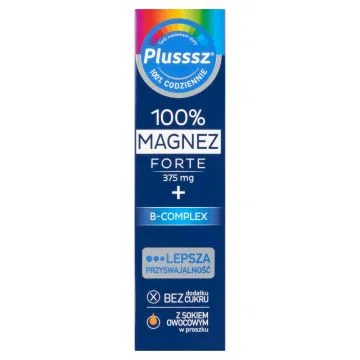 Plusssz 100% Magnez Forte + B-complex, tabl.musuj., 20 szt