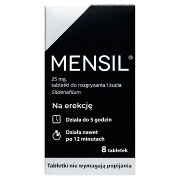 Mensil, 25  mg, tabletki do rozgryzania, żucia, 8 szt.