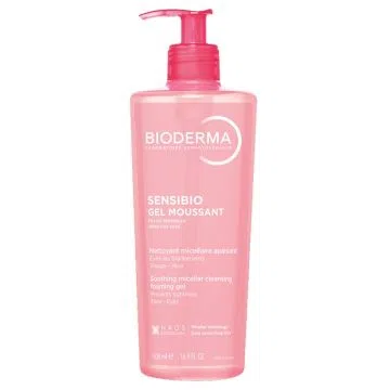 Bioderma Sensibio Gel, łagodzący żel micelarny do oczyszczania twarzy, 500 ml