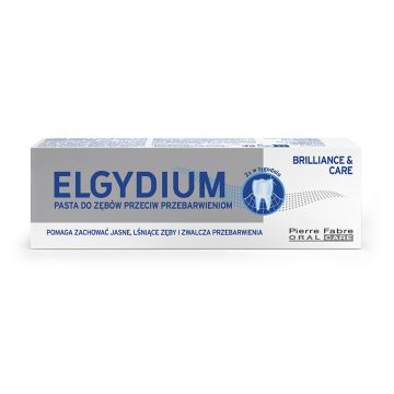 Elgydium Brilliance & Care, pasta do zębów przeciw przebarwieniom, 30ml