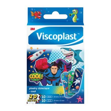 Viscoplast, Cool, dekorowane plastry dla dzieci, 20 szt.