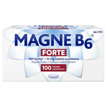 Magne B6 Forte, 100 mg+10 mg, tabletki powlekane,100 szt.