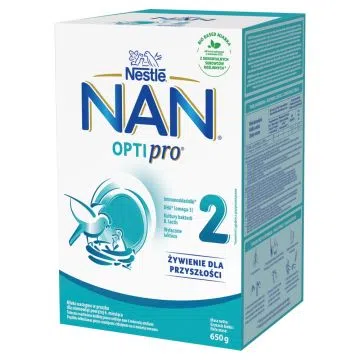 Mleko Nan Optipro 2, mleko modyfikowane po 6 m-cu, proszek, 650 g, (2 x 325 g)