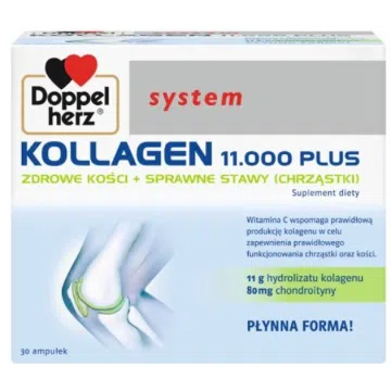 Doppelherz system Kollagen 11.000 PLUS, płyn, ampułki, 30 szt. x 25 ml