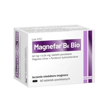 Magnefar B6 Bio, tabl.powl., 60 szt