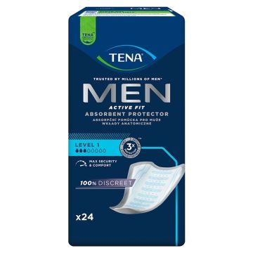 Tena Men Active Fit, wkładki anatomiczne dla mężczyzn, level 1, 24 szt.