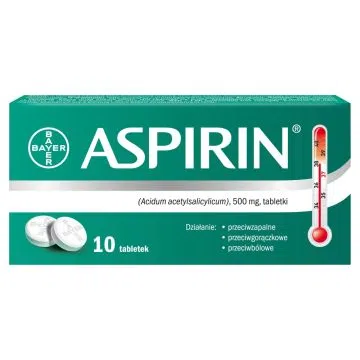Aspirin, 500 mg, tabl., 10 szt