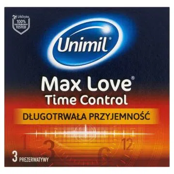Unimil Max Love Time Control, prezerwatywy, 3 szt.